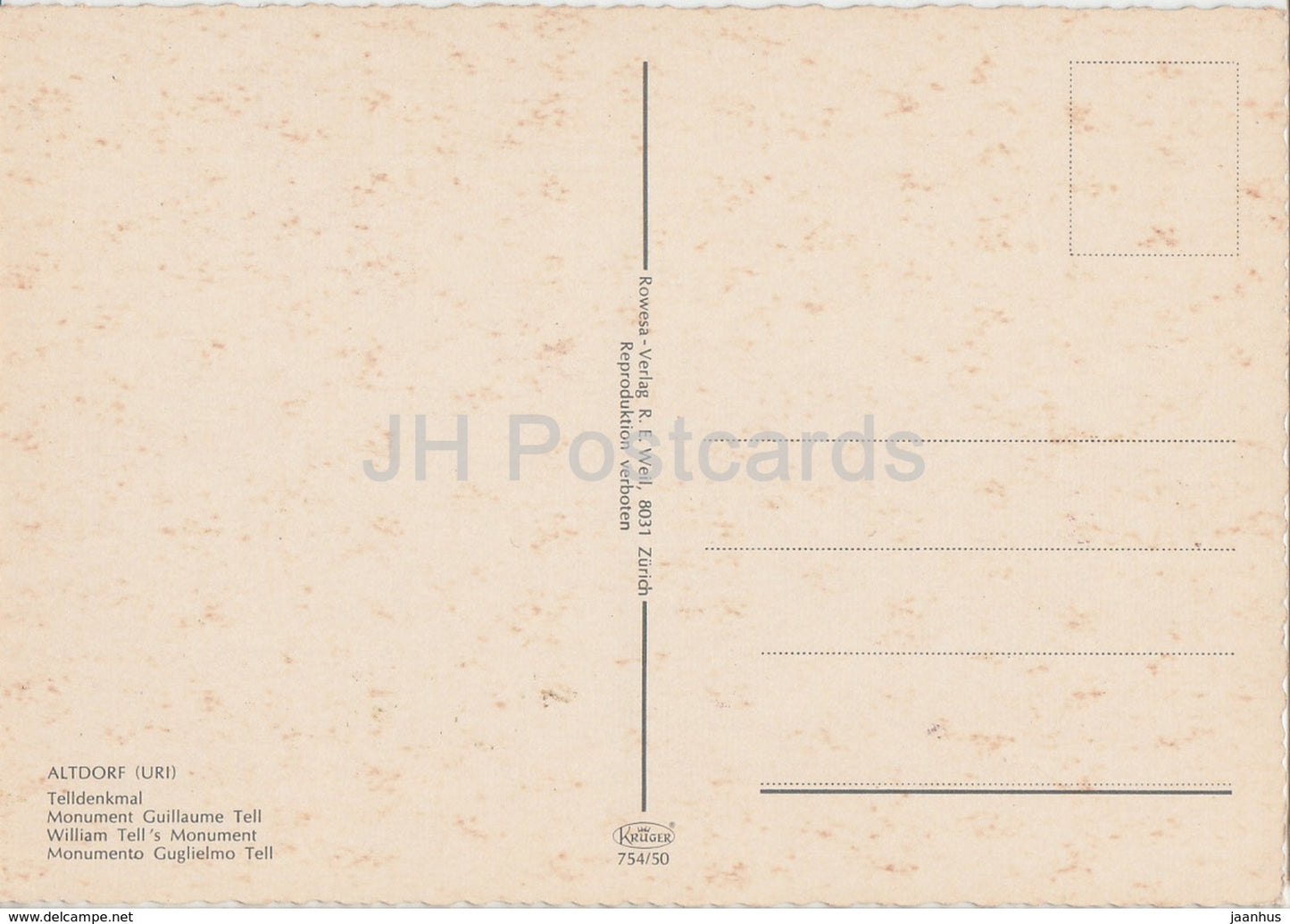 Altdorf - Telldenkmal - Wilhelm Tell Denkmal - Schweiz - unbenutzt