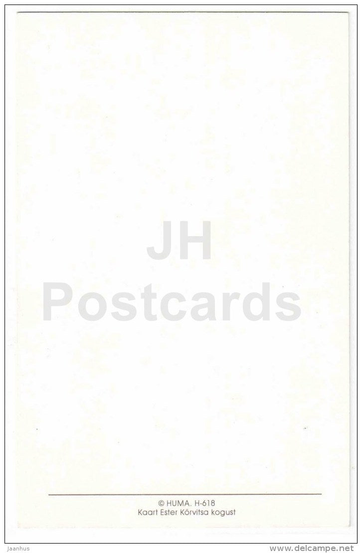 mushroom - toadstool - big - horseshoe - old postcard reproduction - Estonia - unused - JH Postcards