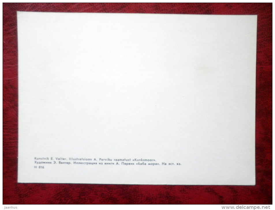 Illustration by Edgar Valter - from book Kunksmoor by Aino Pervik - 1981 - Estonia USSR - unused - JH Postcards