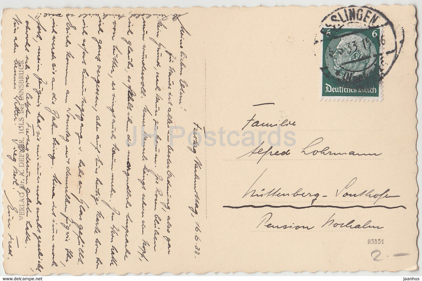 Wasserringe - children - A. Defner - old postcard - 1933 - Austria - used