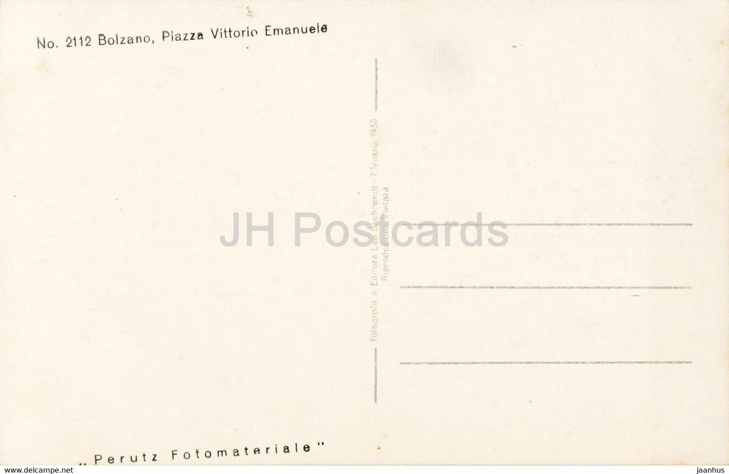 Bolzano - Piazza Vittorio Emanuele - monument - 2122 - old postcard - Italy - unused