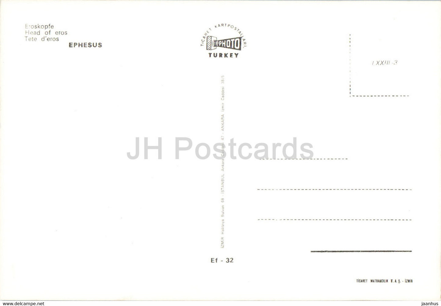 Ephèse - Tête d'Eros - monde antique - Photo - Turquie - inutilisée