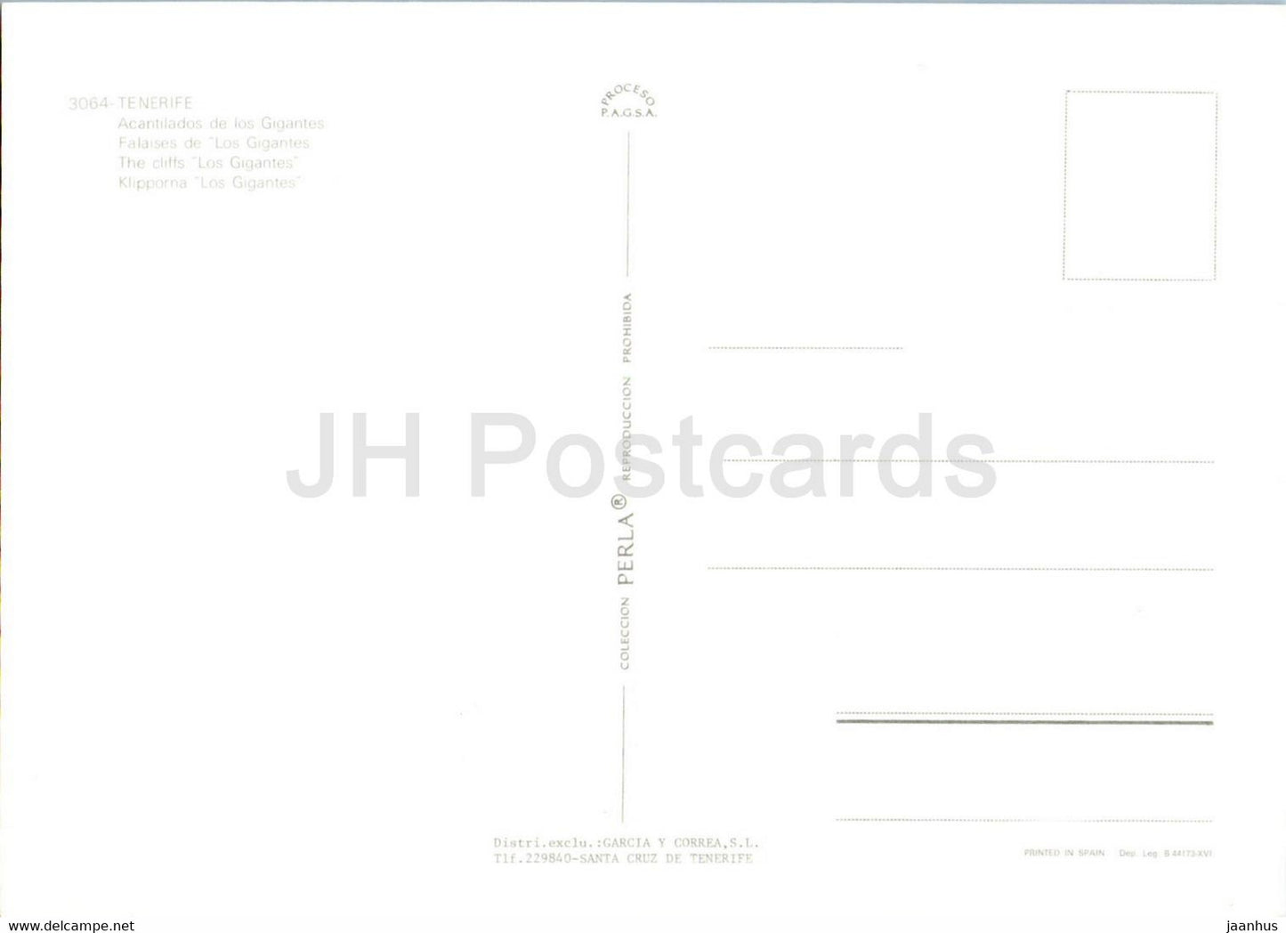 Ancantilados de los Gigantes - Tenerife - 3064 - Espagne - inutilisé