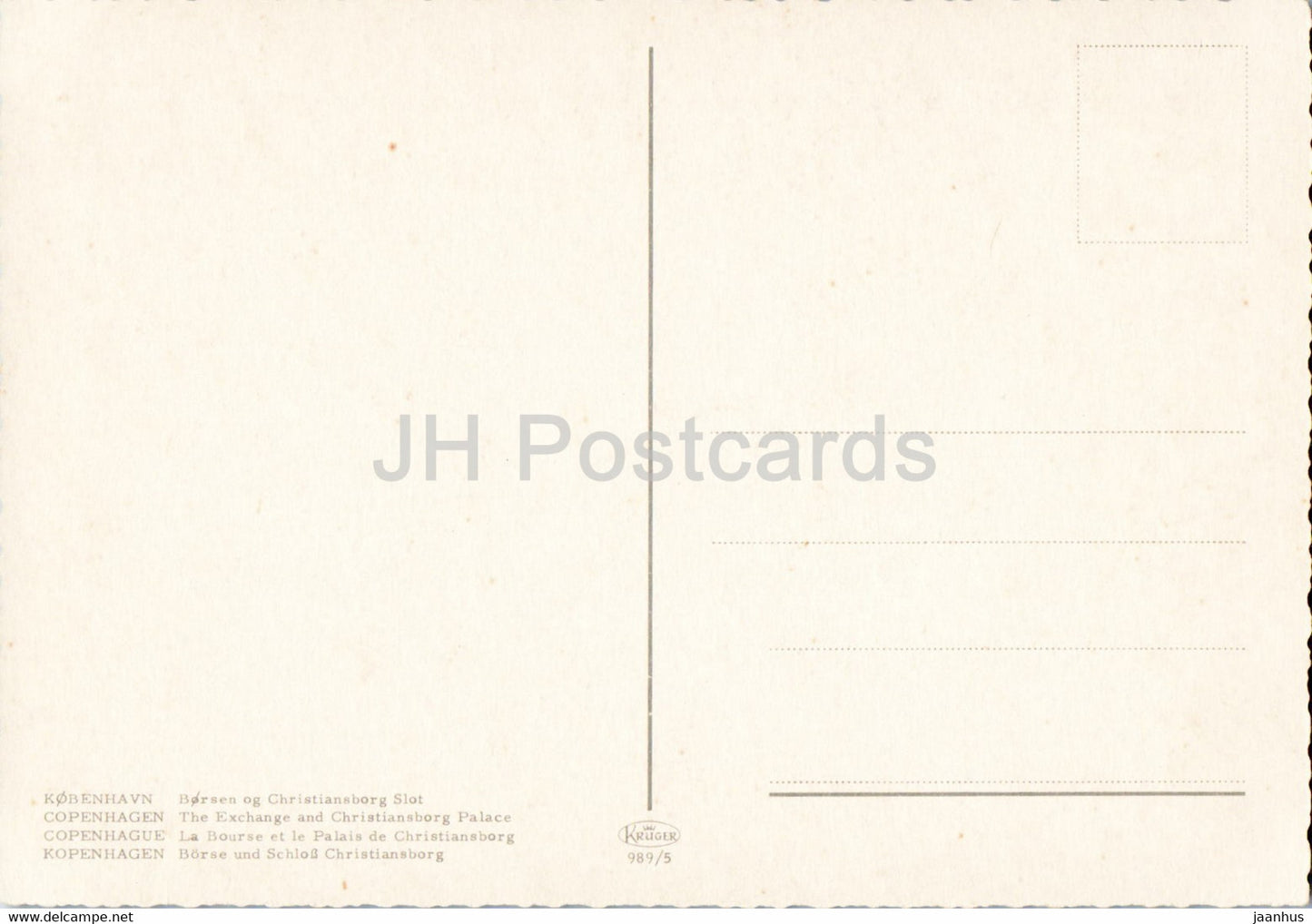 Copenhagen - The Exchange and Christiansborg Palace - 989/5 - Denmark - unused