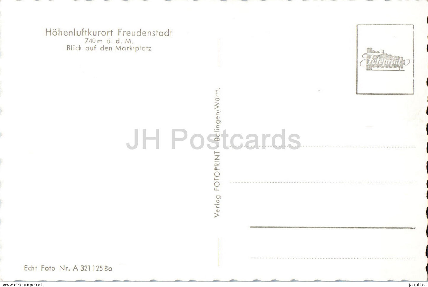 Freudenstadt - Blick auf Marktplatz - bus - market square - Germany - unused