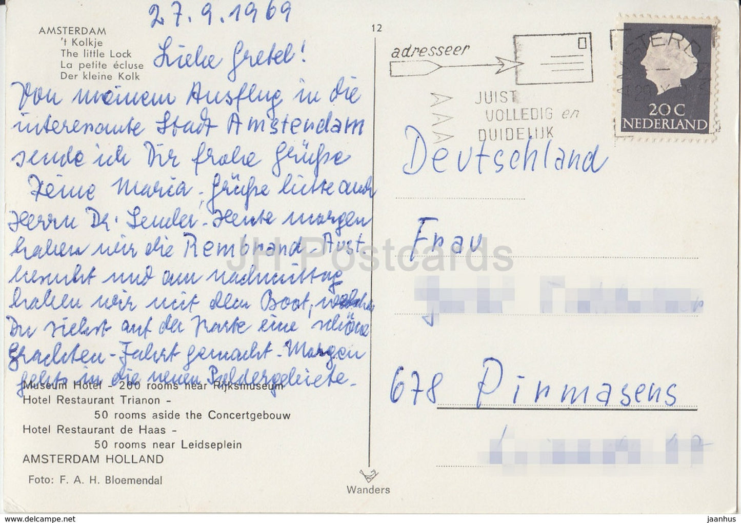 Amsterdam - The Little Lock - boat - 1969 - Netherlands - used