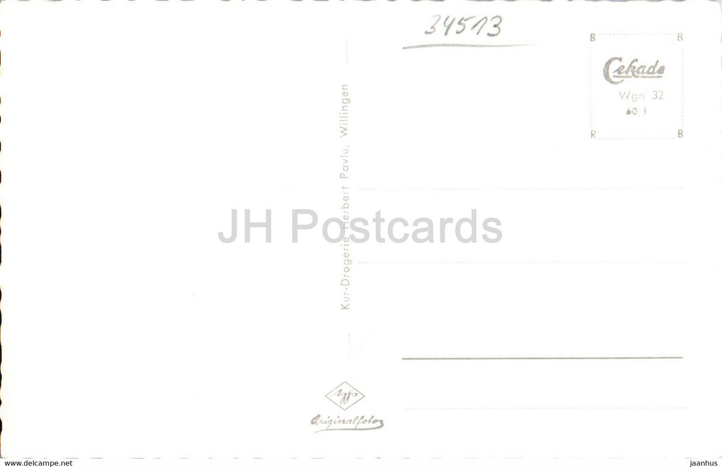 Willingen - Waldeck - Muhlenkopfschanze - tremplin de saut à ski - sport - carte postale ancienne - Allemagne - inutilisé