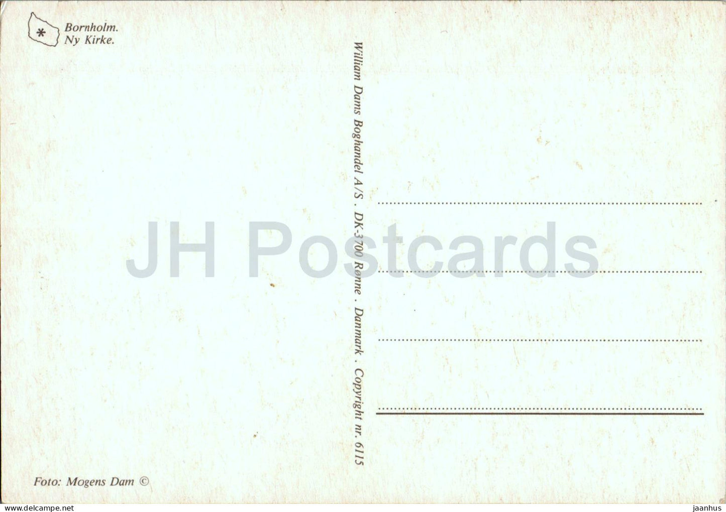 Bornholm - Ny Kirke - Nouvelle église - 6115 - Danemark - inutilisé