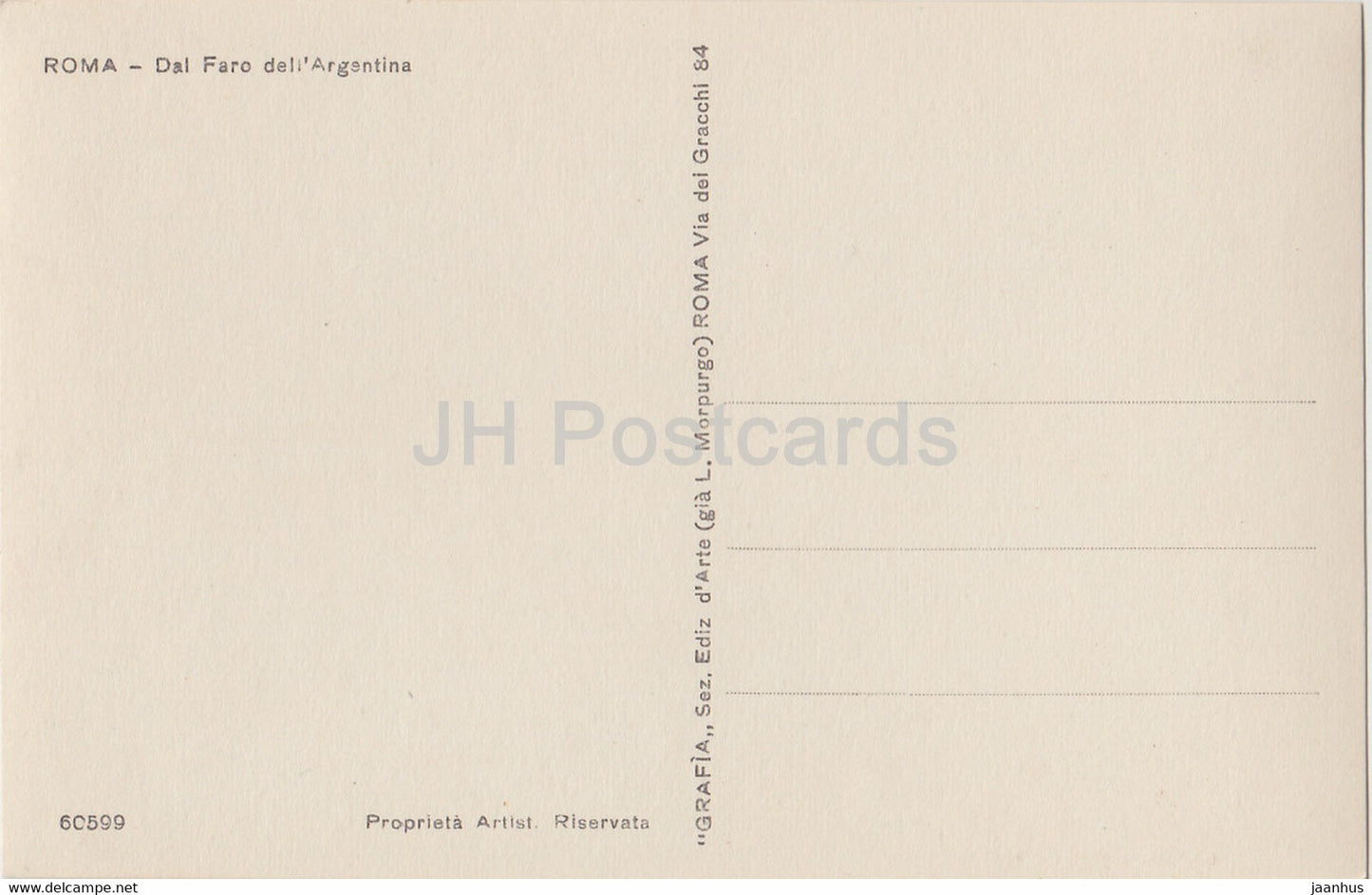 Roma - Rom - Dal Faro deli Argentina - 60599 - alte Postkarte - Italien - unbenutzt