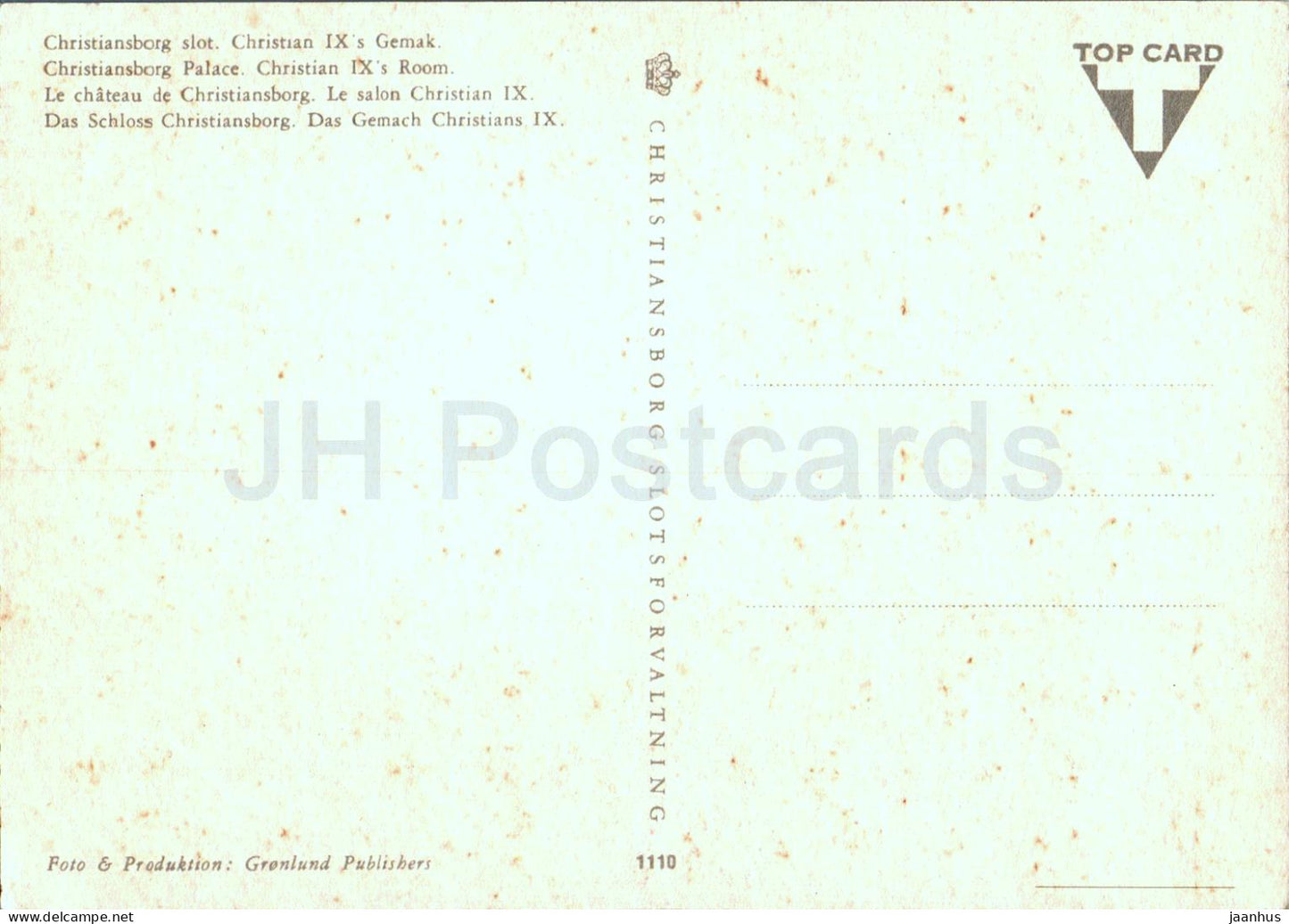 Kopenhagen - Kobenhavn - Christiansborg Slot - Christian IX Gemak - Zimmer - Pferd - Schloss - 1110 - Dänemark - unbenutzt