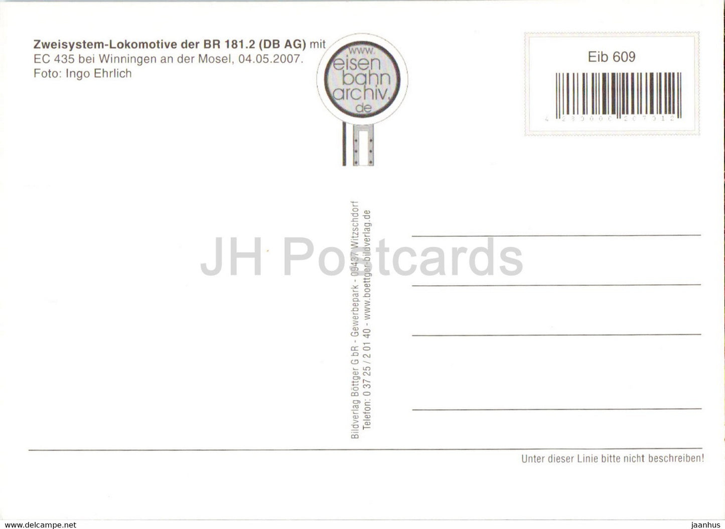 Zweisystem Lokomotive der BR 181.2 - Winningen an der Mosel - train - railway - locomotive - Germany - unused