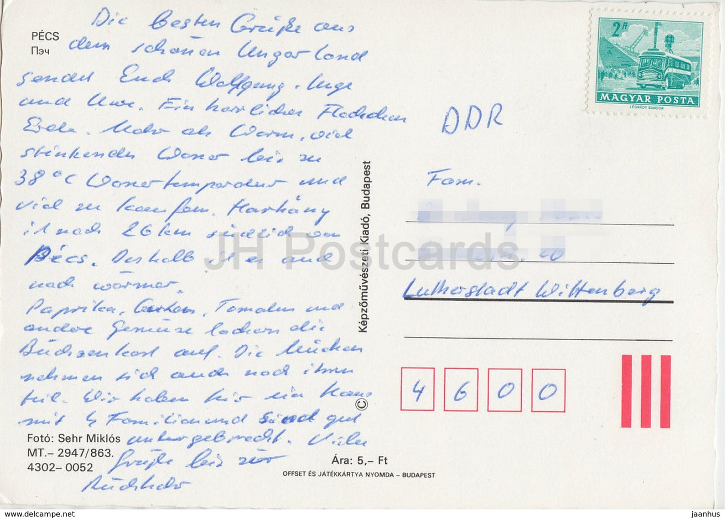 Pecs - architecture - tour - place - multiview - années 1980 - Hongrie - utilisé