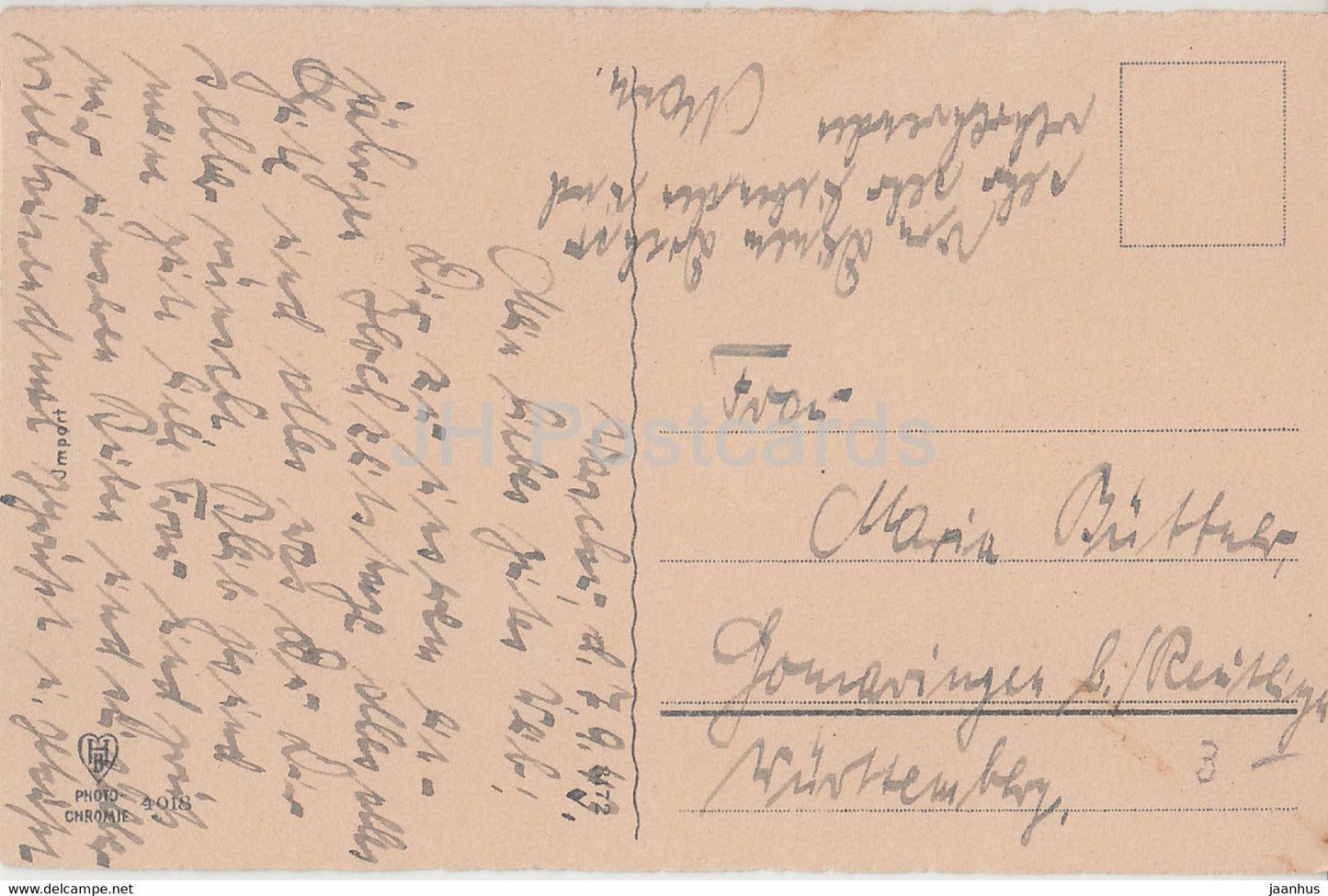 Orange and Yellow Flowers - Photochromie 4018 - old postcard - 1943 - used