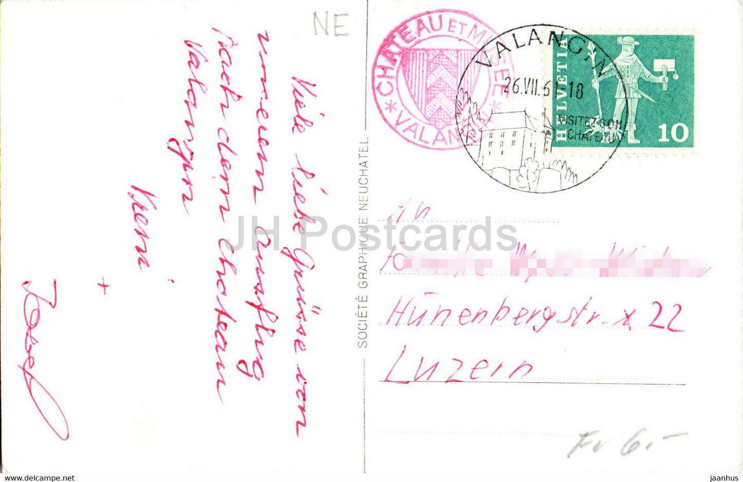 Valangin - multiview - 1961 - Suisse - occasion