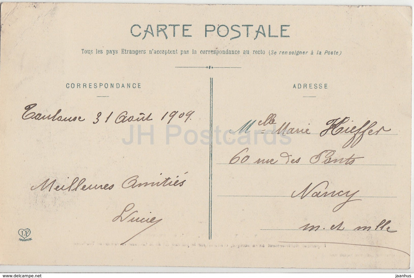 Toulouse - L'Observatoire - Observatorium - 71 - 1909 - alte Postkarte - Frankreich - gebraucht