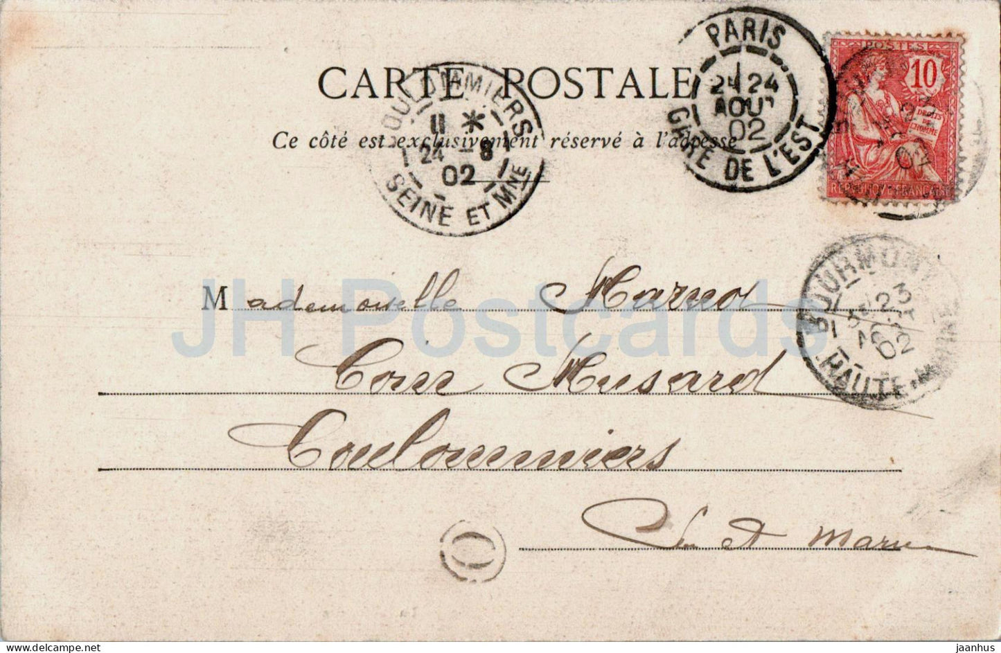 Chaumont - La Préfecture - carte postale ancienne - 1902 - France - oblitérée