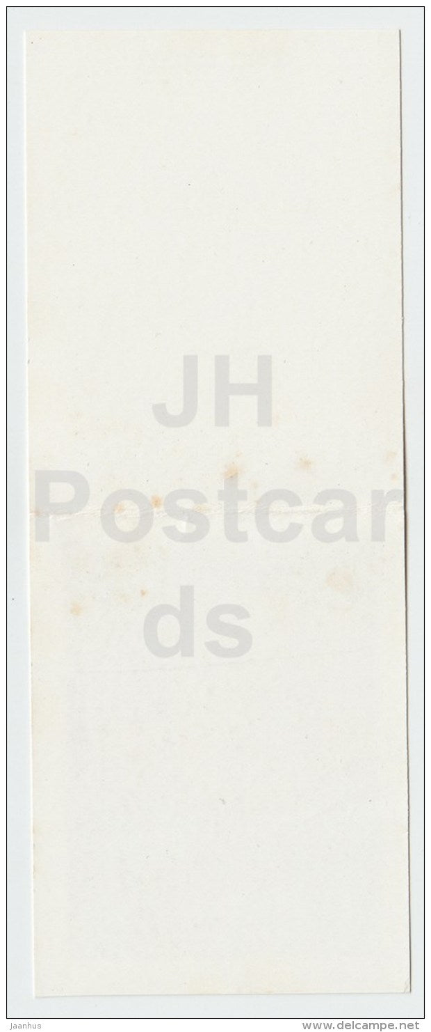 mini Birthday greeting card - red tulips - flowers - 1989 - Estonia USSR - unused - JH Postcards