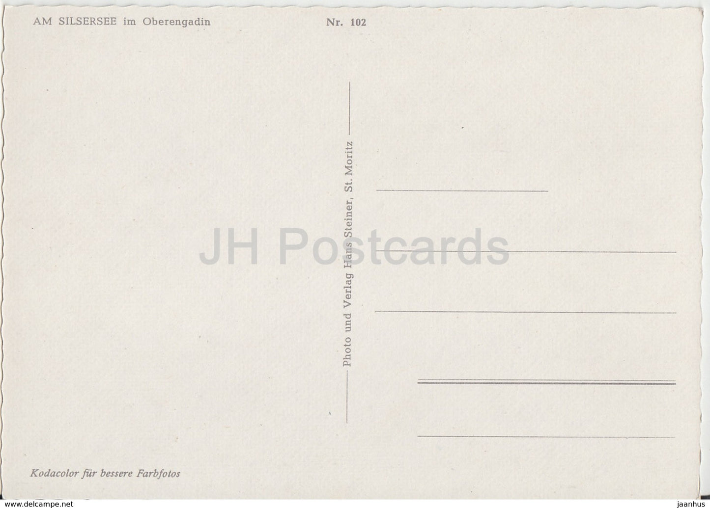 Am Silsersee im Oberengadin - voilier - 102 - Suisse - inutilisé