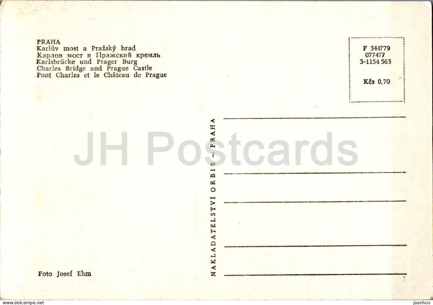 Praha - Prague - Karluv Most a Prazsky Hrad Charles Bridge and Prague Castle - Czech Republic - Czechoslovakia - unused