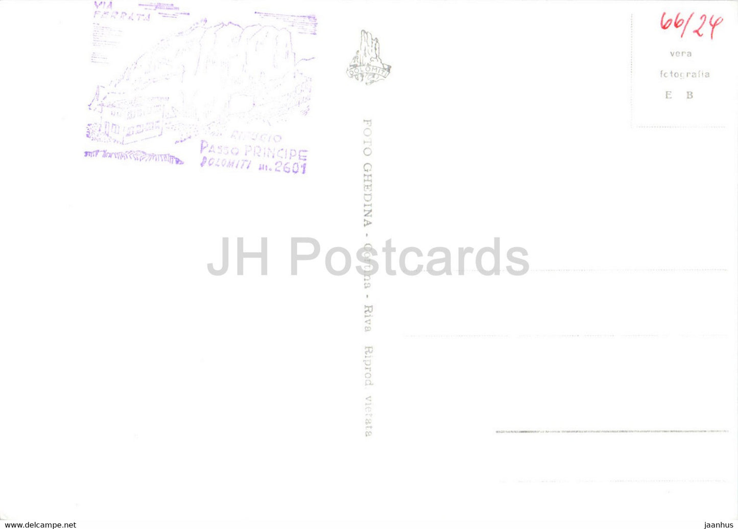 Rifugio Passo Principe - Torri di Vajolet - Rosengartengruppe - Passo Principe Hutte - old postcard - Italy - unused