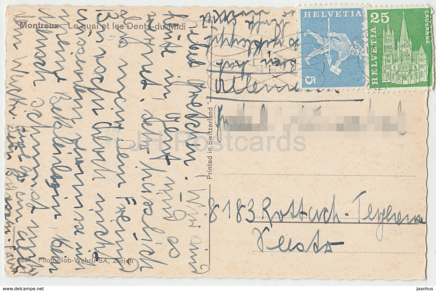 Montreux - Le quai et les Dents-du-Midi - 3894 - Schweiz - gebraucht