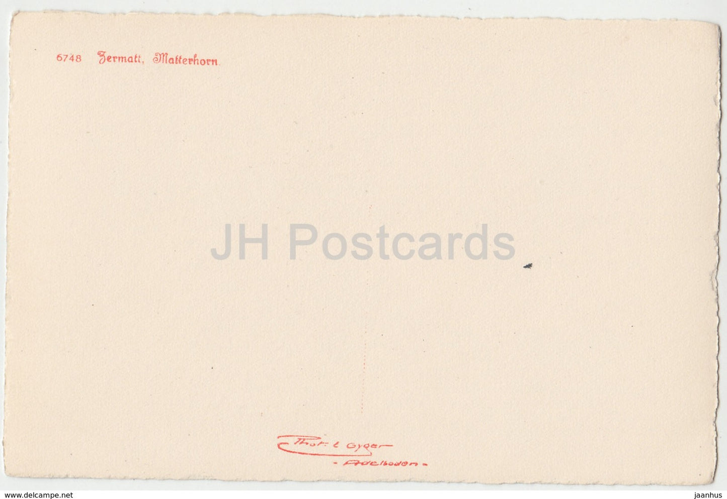 Zermatt - Cervin - 6748 - Suisse - carte postale ancienne - inutilisée