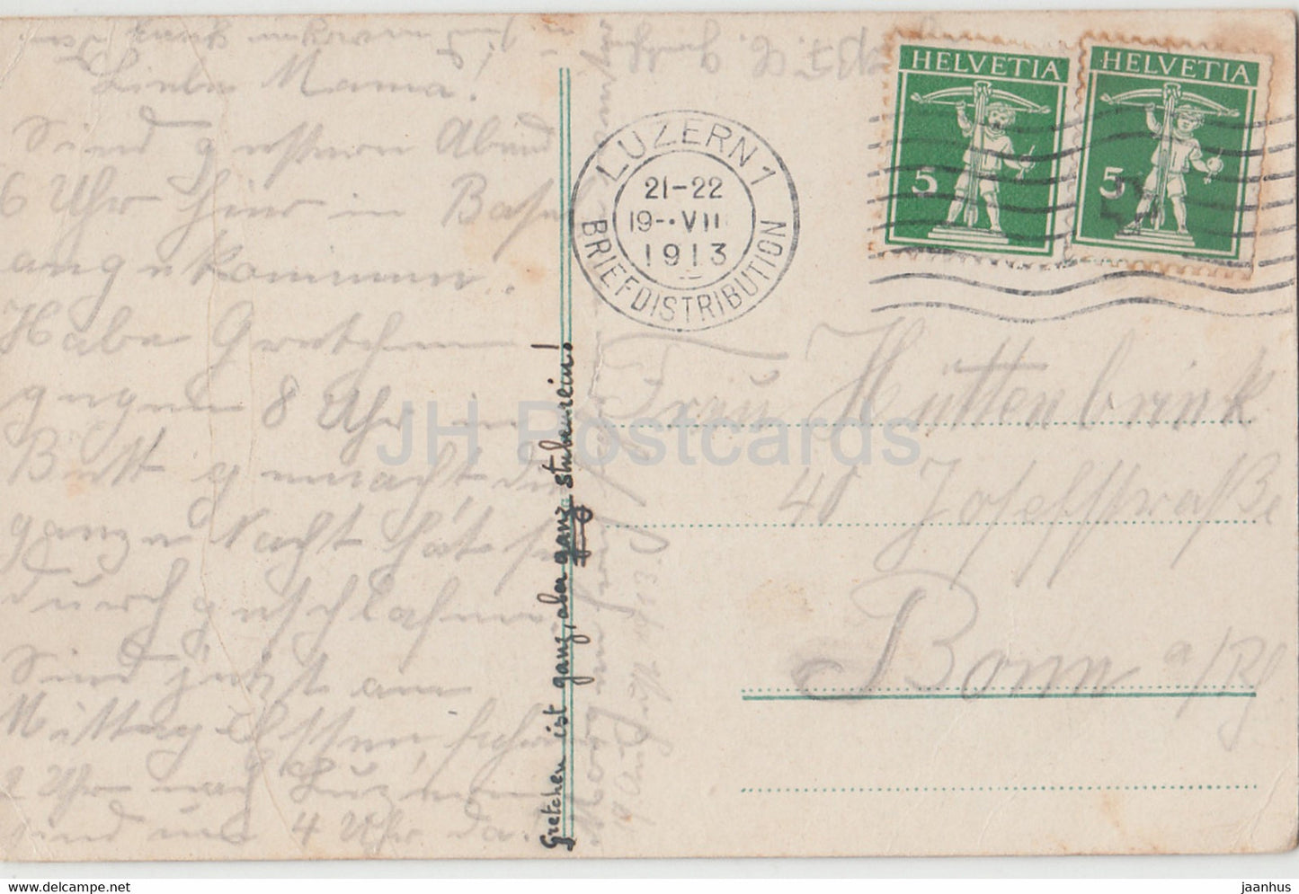 Basel - Basel - alte Postkarte - 1913 - Schweiz - gebraucht