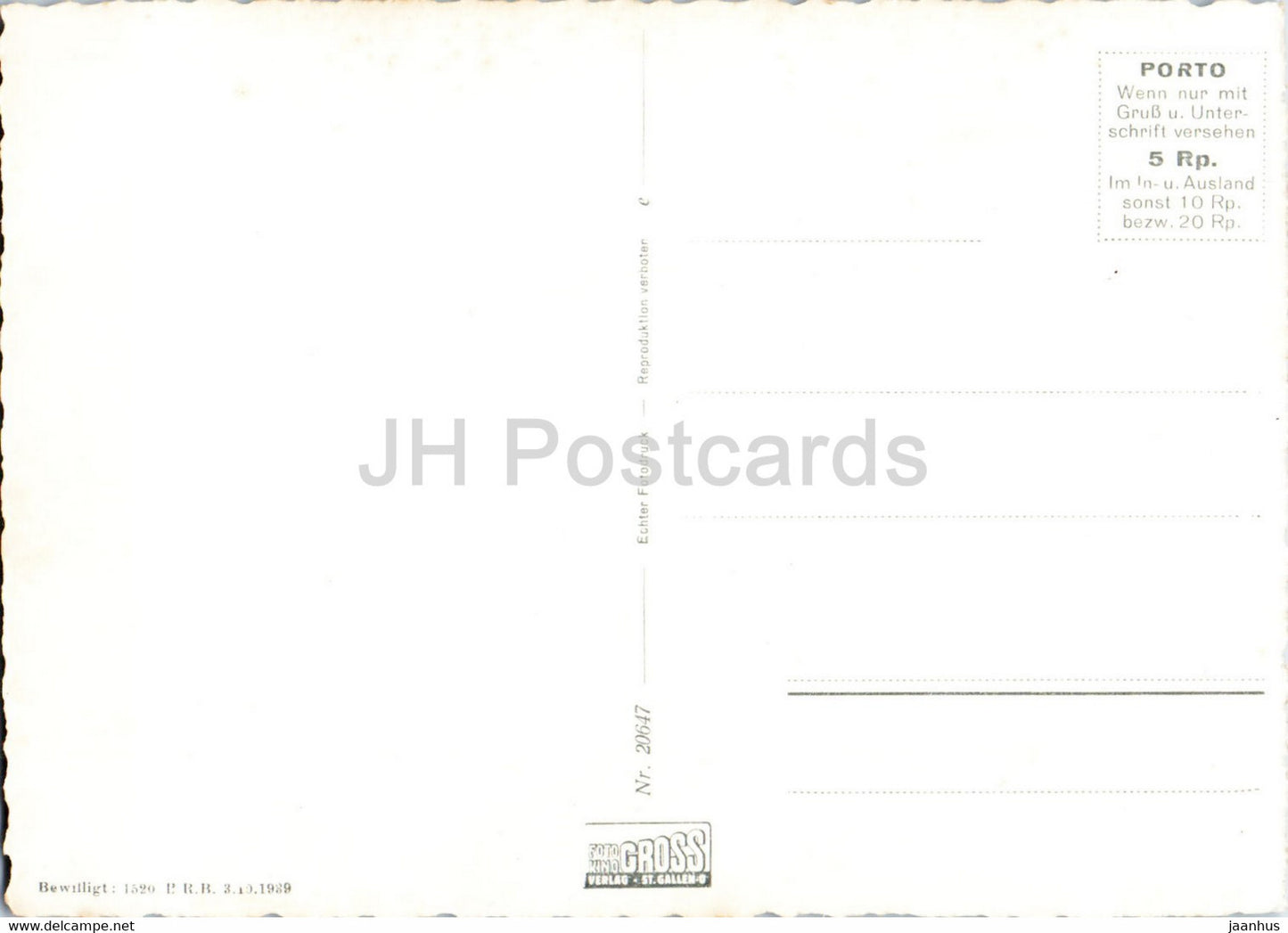 Berggasthaus Bollenwies am Fahlensee - 20647 - old postcard - Switzerland - unused