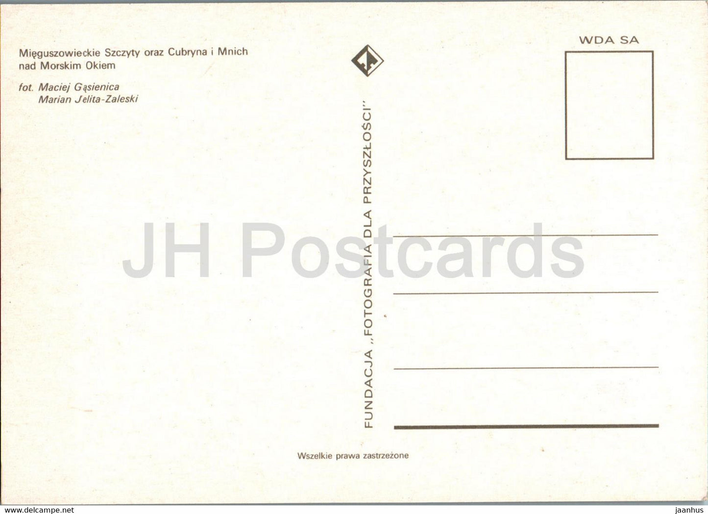 Mieguszowieckie Szczyty oraz Cubryna i Mnich nad Morskim Okiem - Tatry - Tatra mountains - Poland - unused