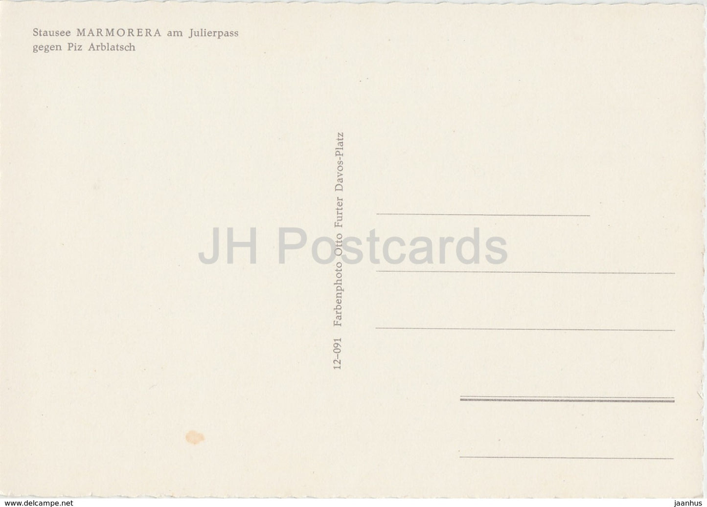 Stausee Marmorera am Julierpass gegen Piz Arblatsch - Switzerland - unused