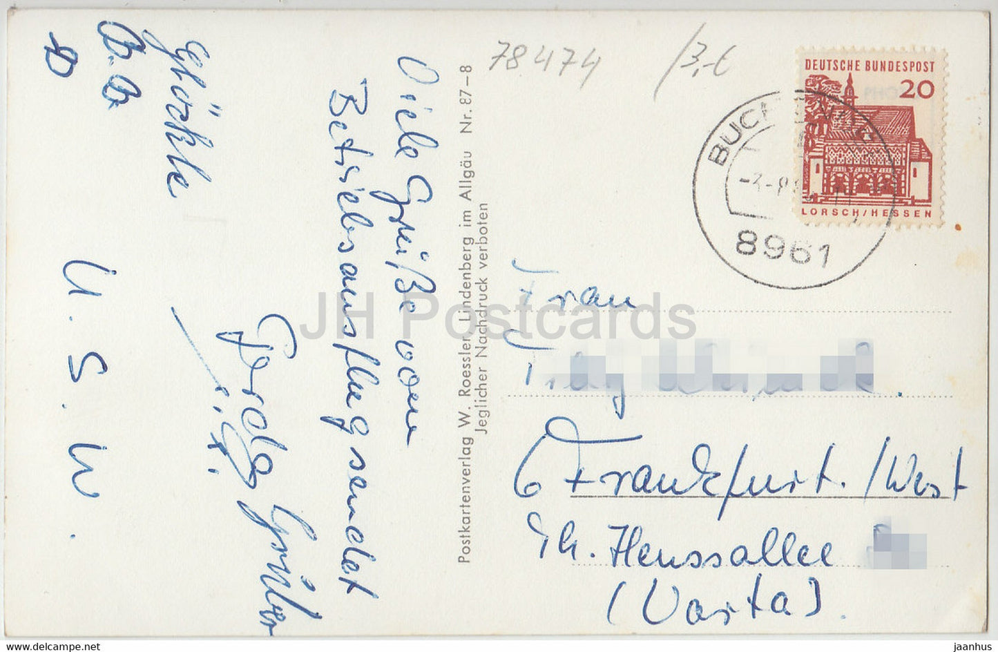 Buchenberg i Allg 895 m - années 1960 - Allemagne - utilisé