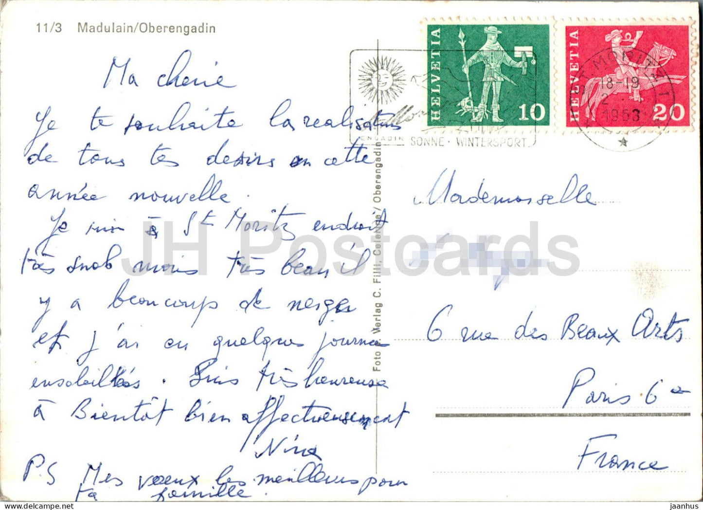 Madulain - Haute-Engadine - rivière - 11/3 - Suisse - occasion