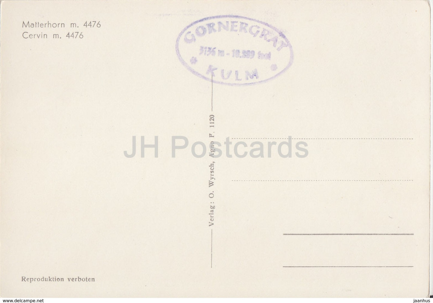 Matterhorn 4476 m - Cervin 4476 m - Switzerland - unused