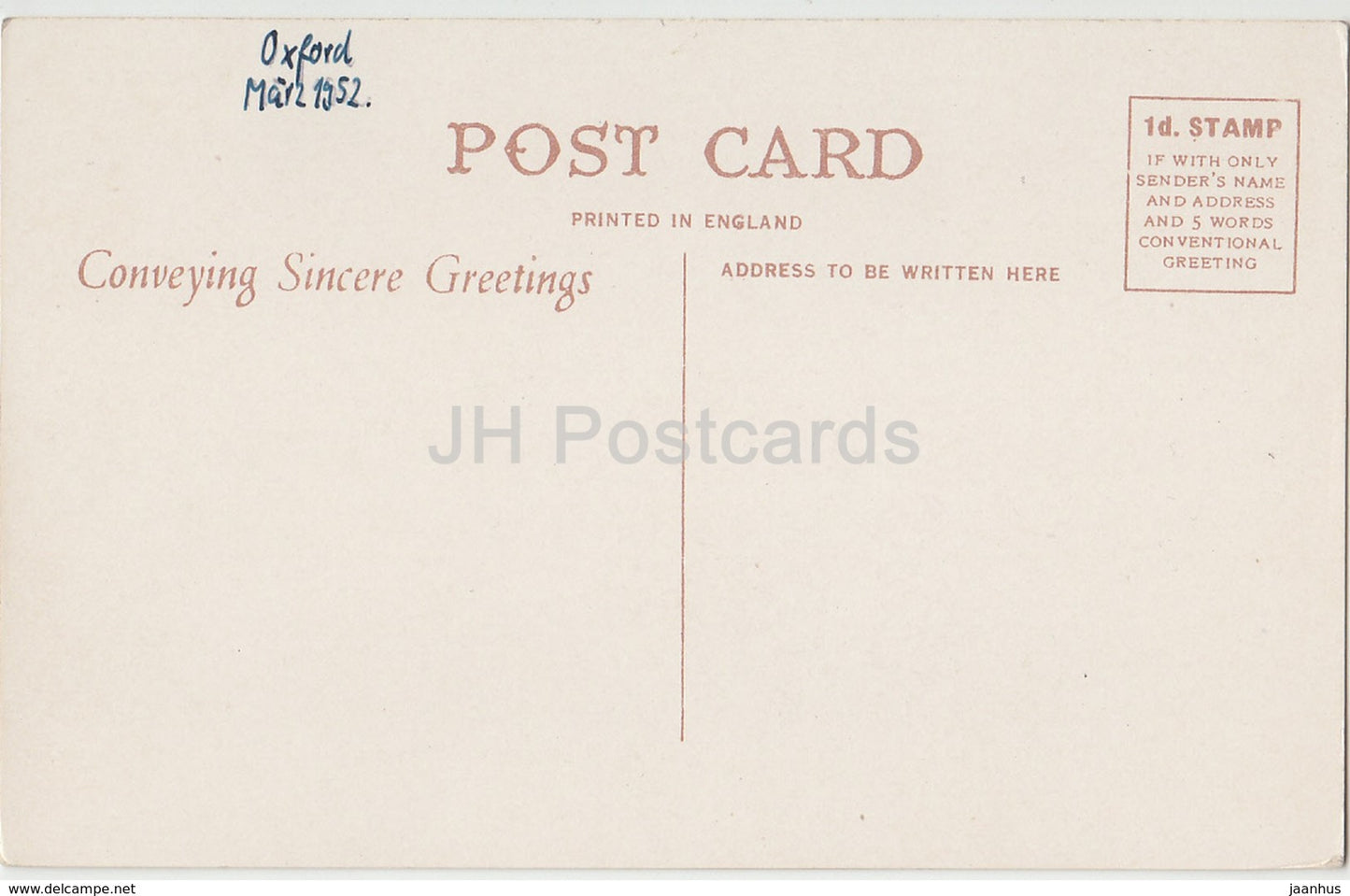 Oxford - Hertford College - Le Pont des Soupirs - 1952 - Royaume-Uni - Angleterre - utilisé