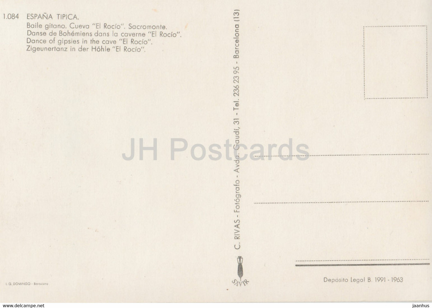 Espana Tipica - Baile gitano - Cueva El Rocio - Sacromonte - Tanz der Zigeuner - Gitarre - Spanien - unbenutzt