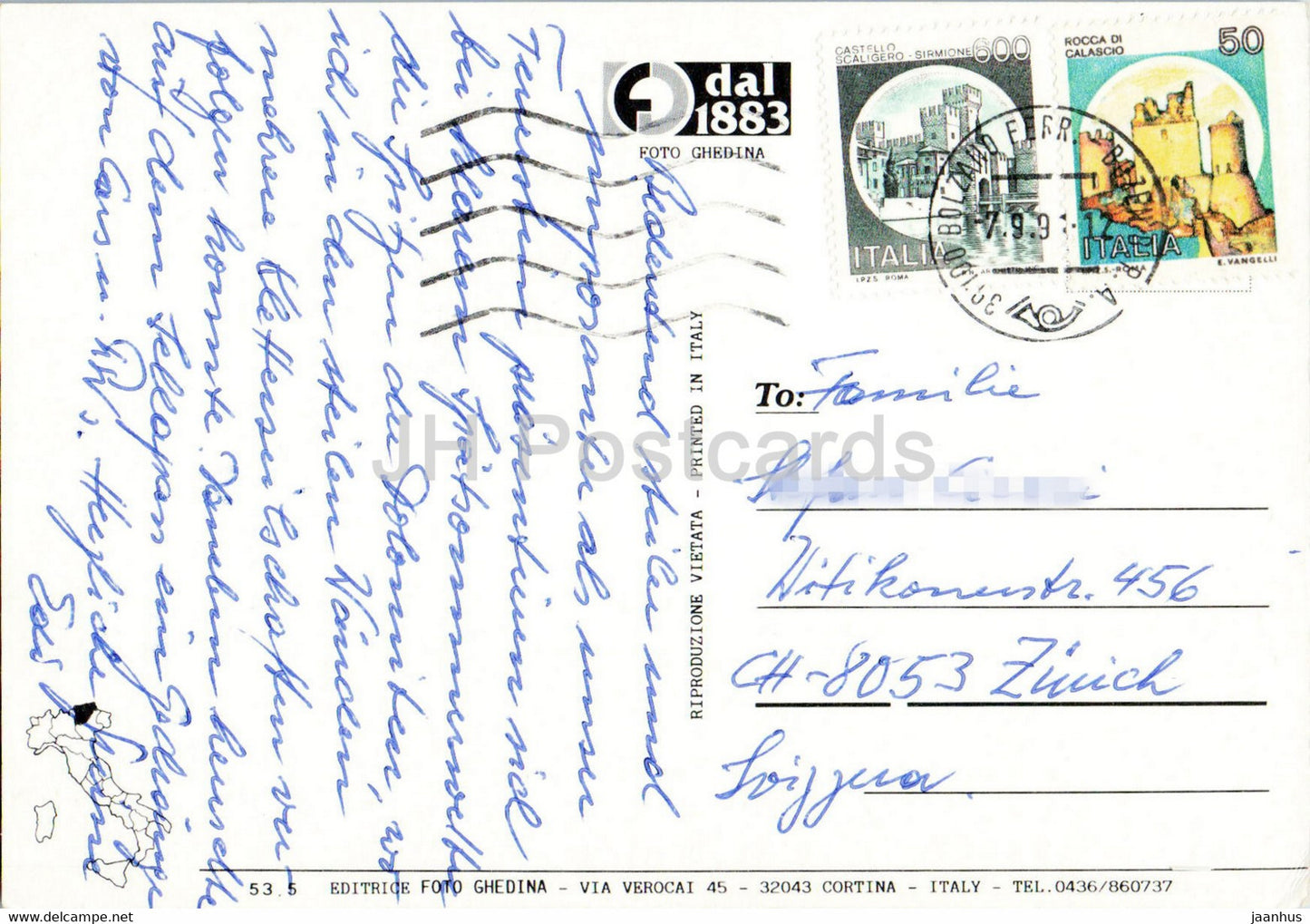 Dolomiti - Val di Fassa - 1990 - Italy - used