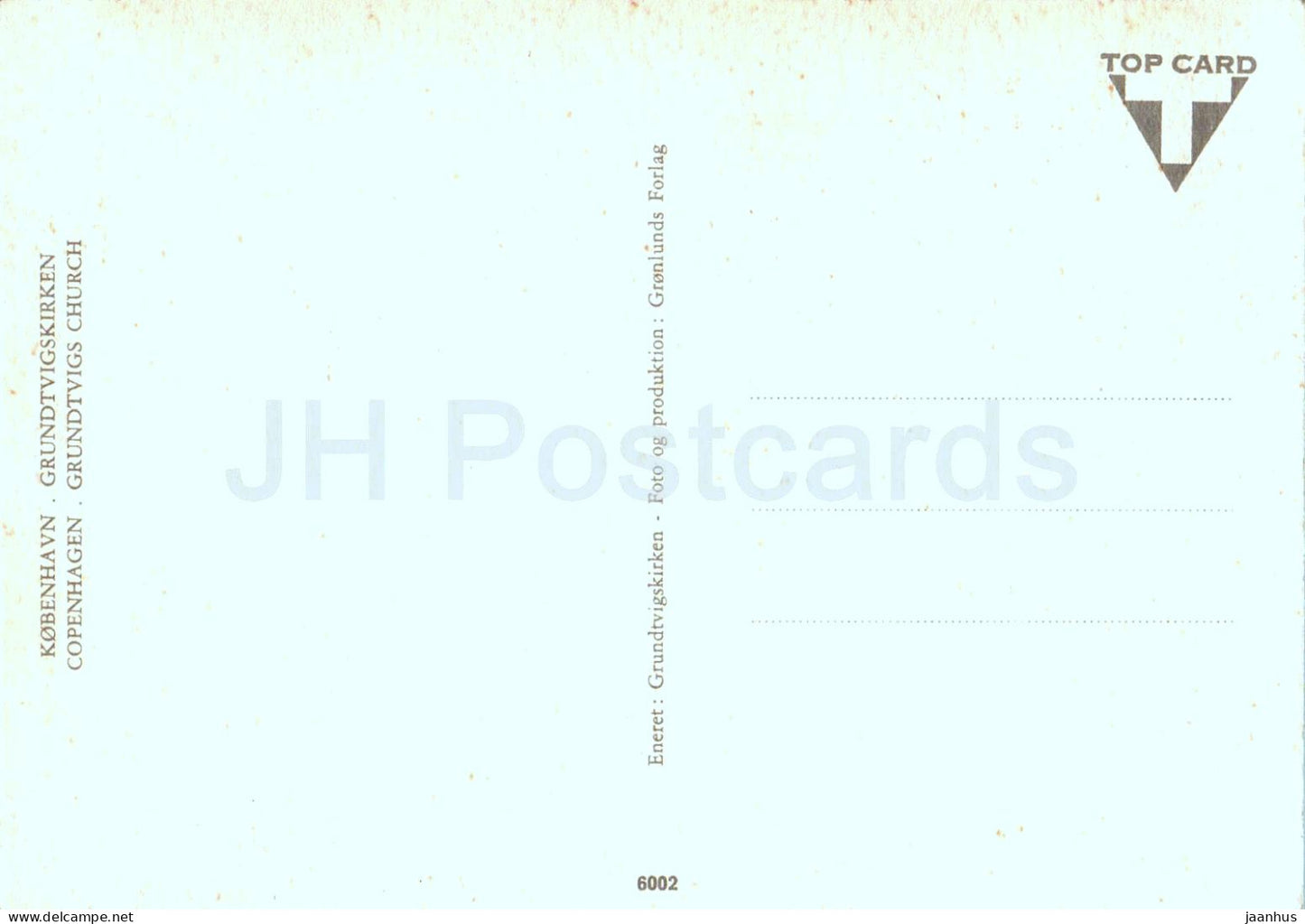 Copenhague - Kobenhavn - Grundtvigskirken - Église Grundtvigs - 6002 - Danemark - inutilisé