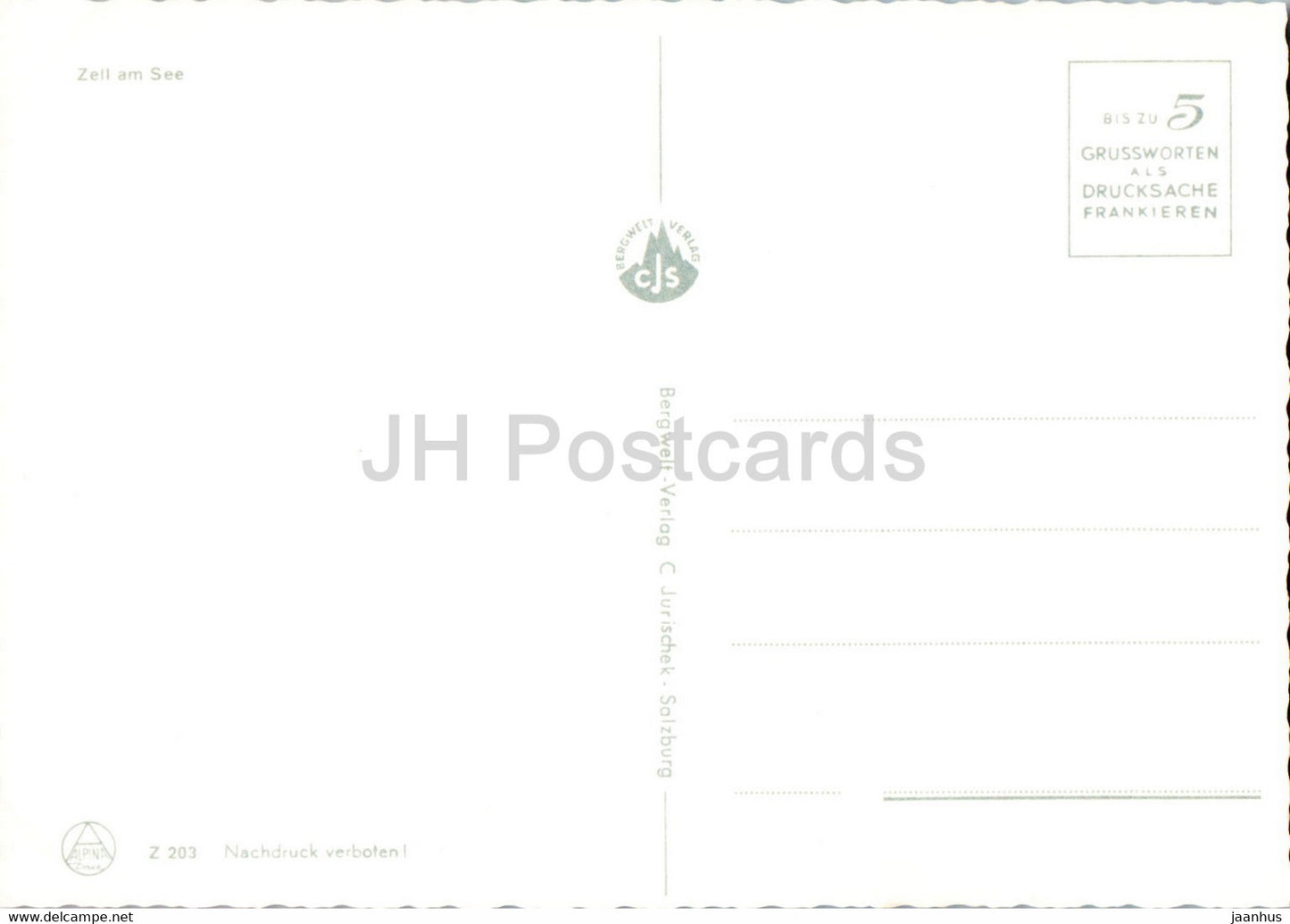 Zell am See - Z 203 - Autriche - inutilisé