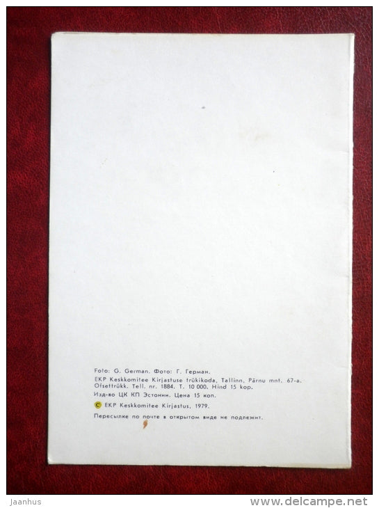 sailing boats - children - 1979 - Estonia USSR - unused - JH Postcards