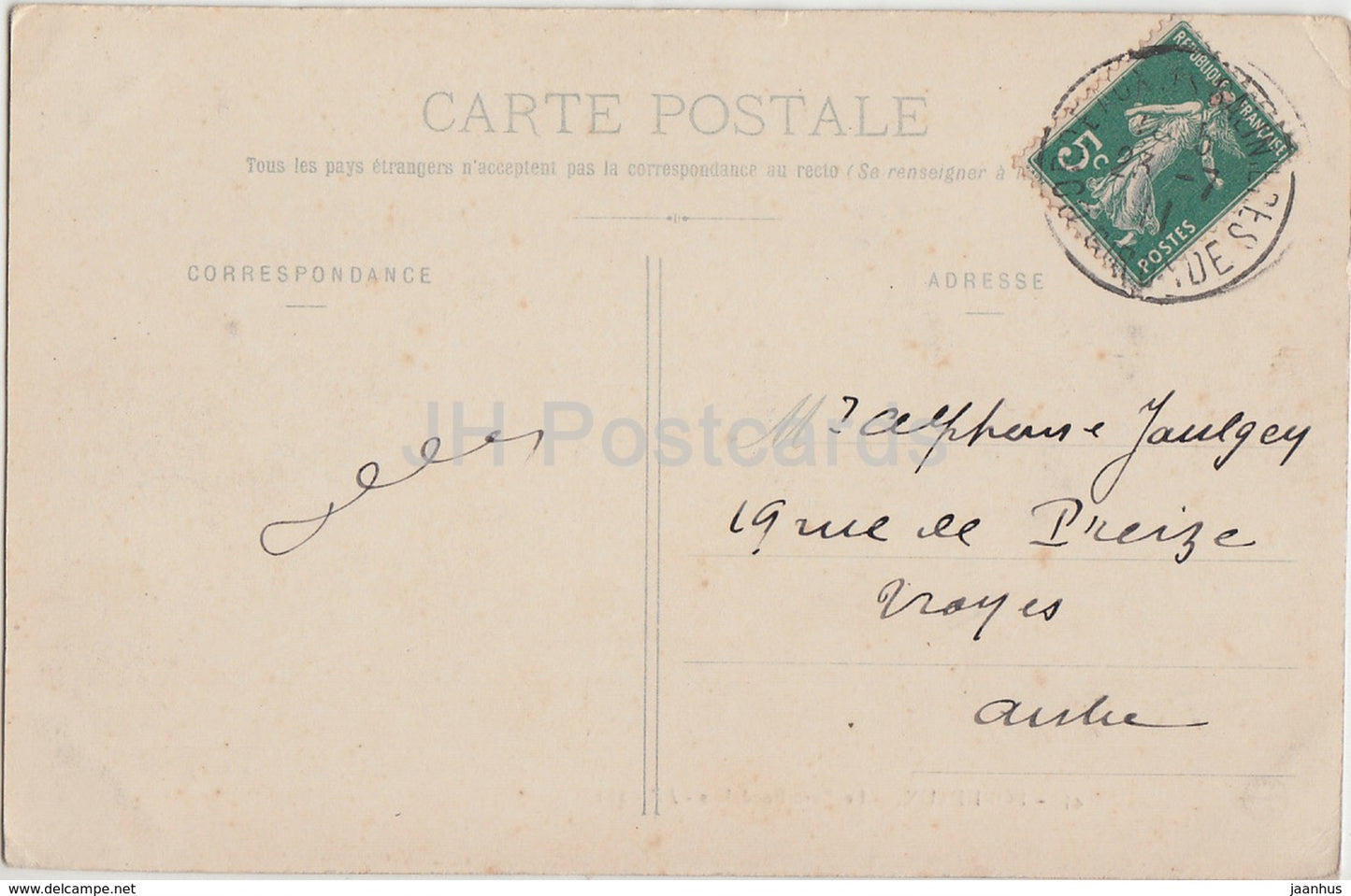 Bordeaux - Le Parc Bordelais - 45 - 1911 - old postcard - France - used