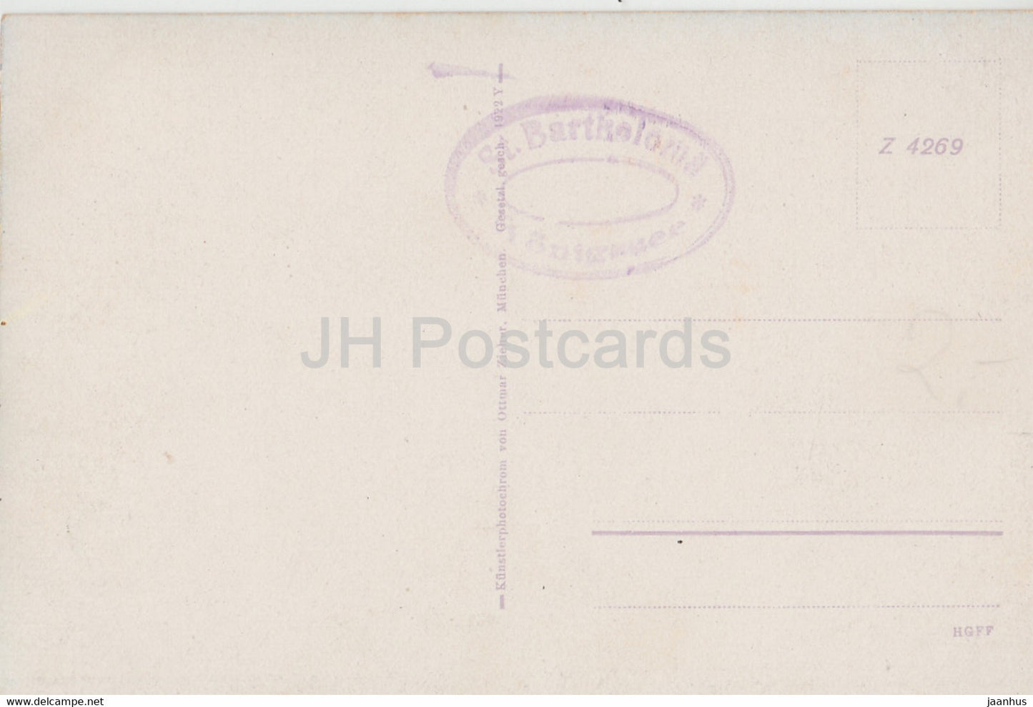 St Bartholoma am Konigssee - 4269 - old postcard - Germany - unused