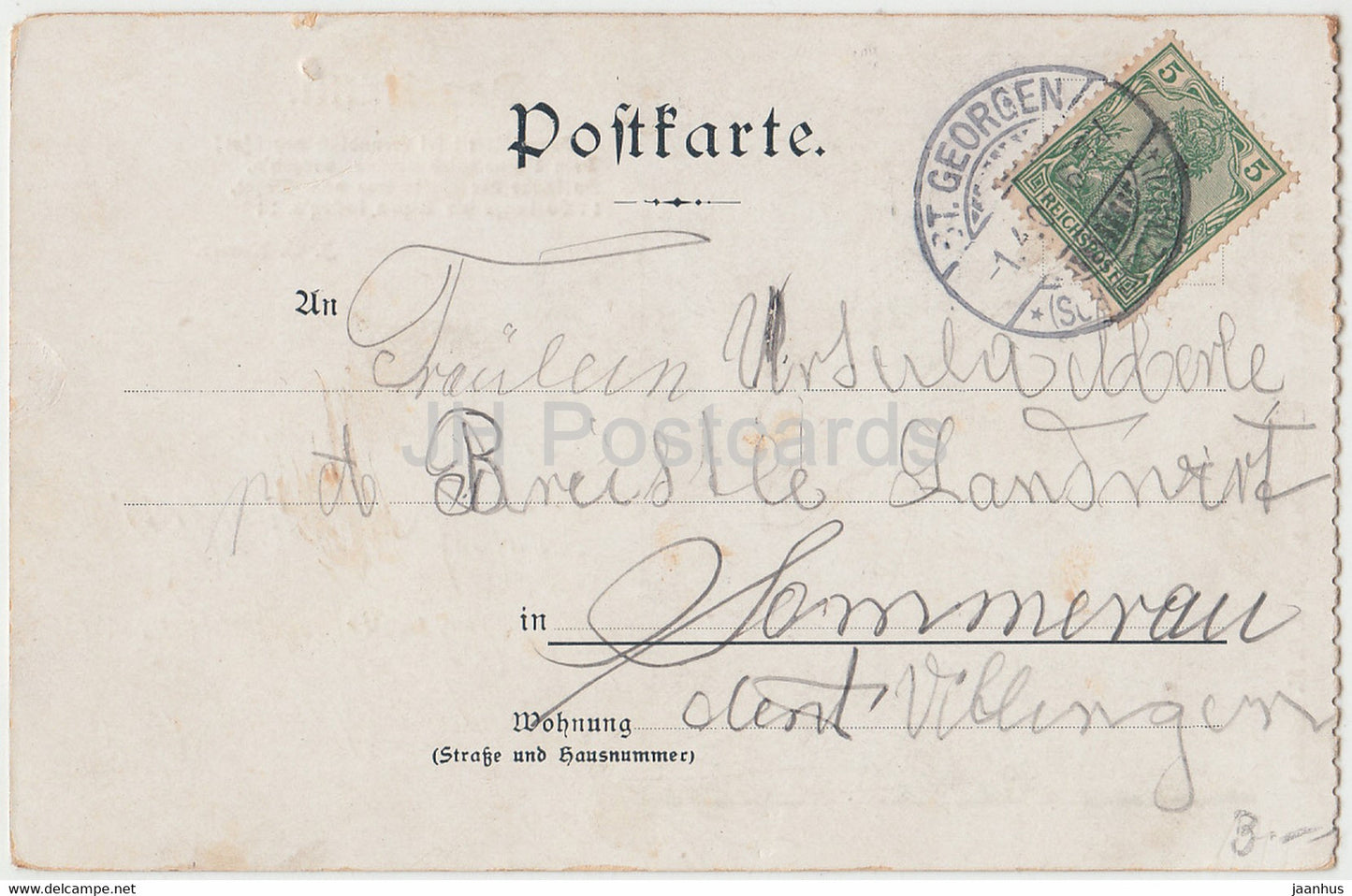 Das Ruttli - hunter - illustration - Fr Schardt - Ds 3 - D R G M - old postcard - used