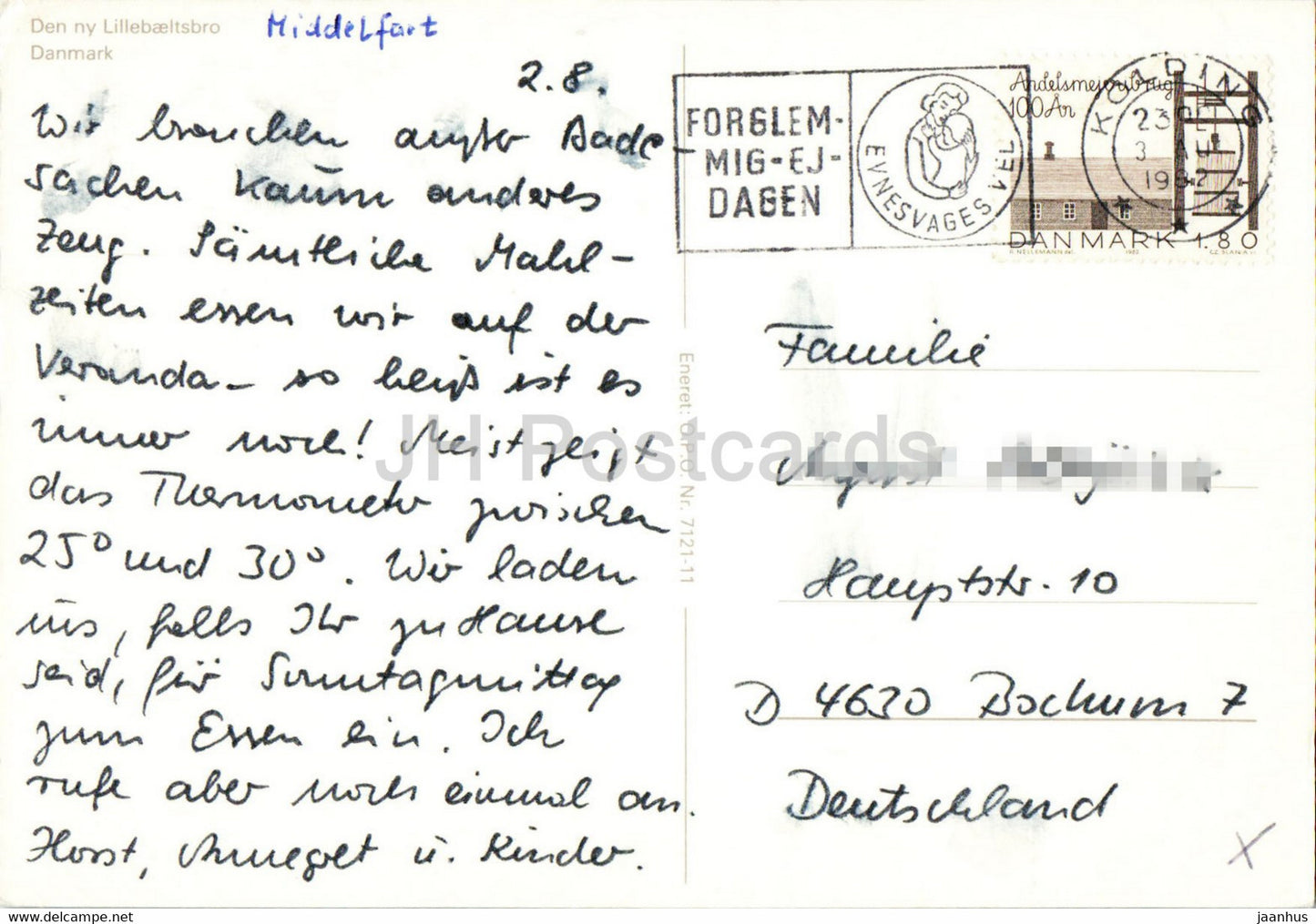 Lillebaeltsbro – Brücke über den Kleinen Belt – 1982 – Dänemark – gebraucht