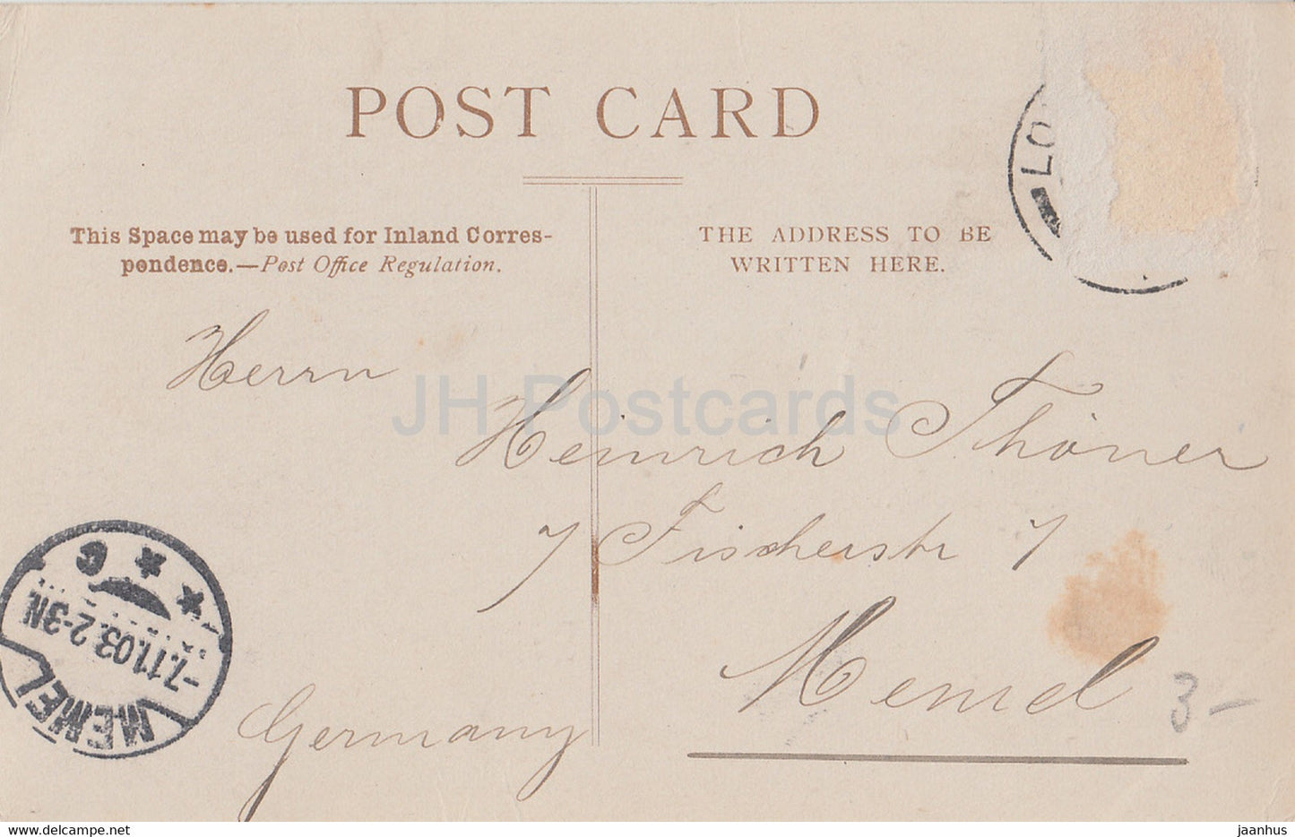 London – The Royal Exchange – alte Postkarte – 1903 – England – Vereinigtes Königreich – gebraucht