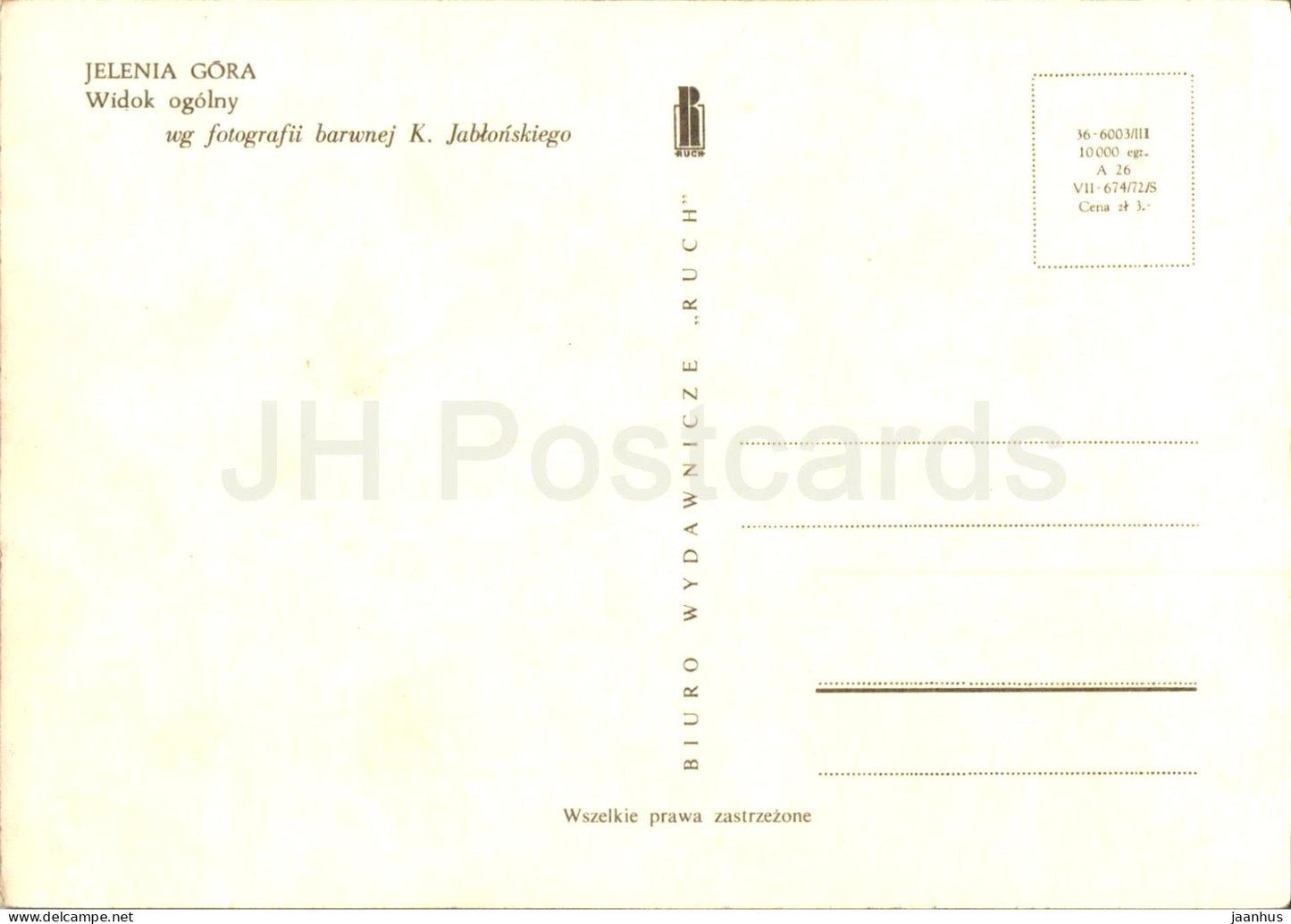 Jelenia Gora - widok ogolny - general view - Poland - unused