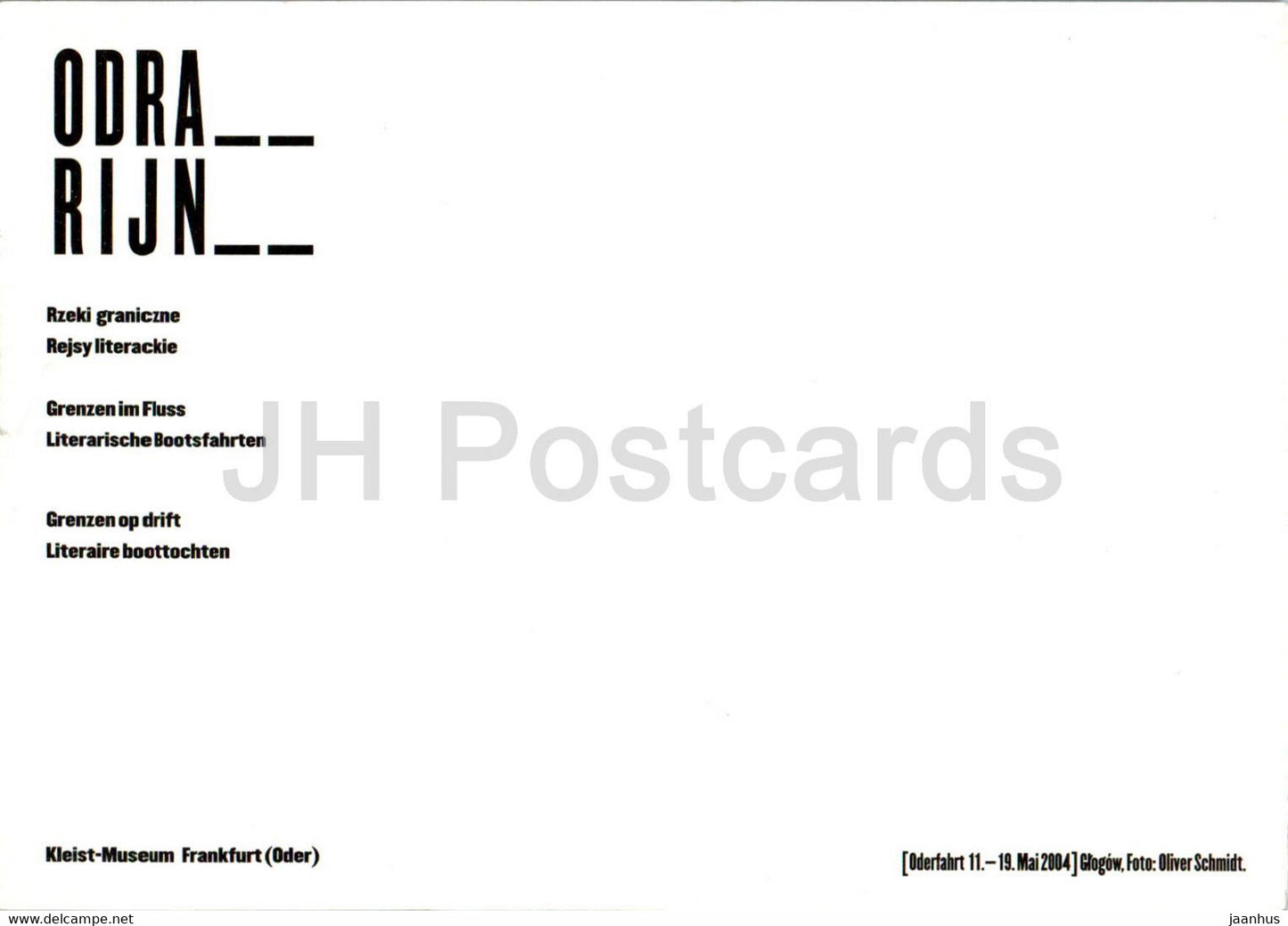 Odra - Rijn - ship - Poland - unused