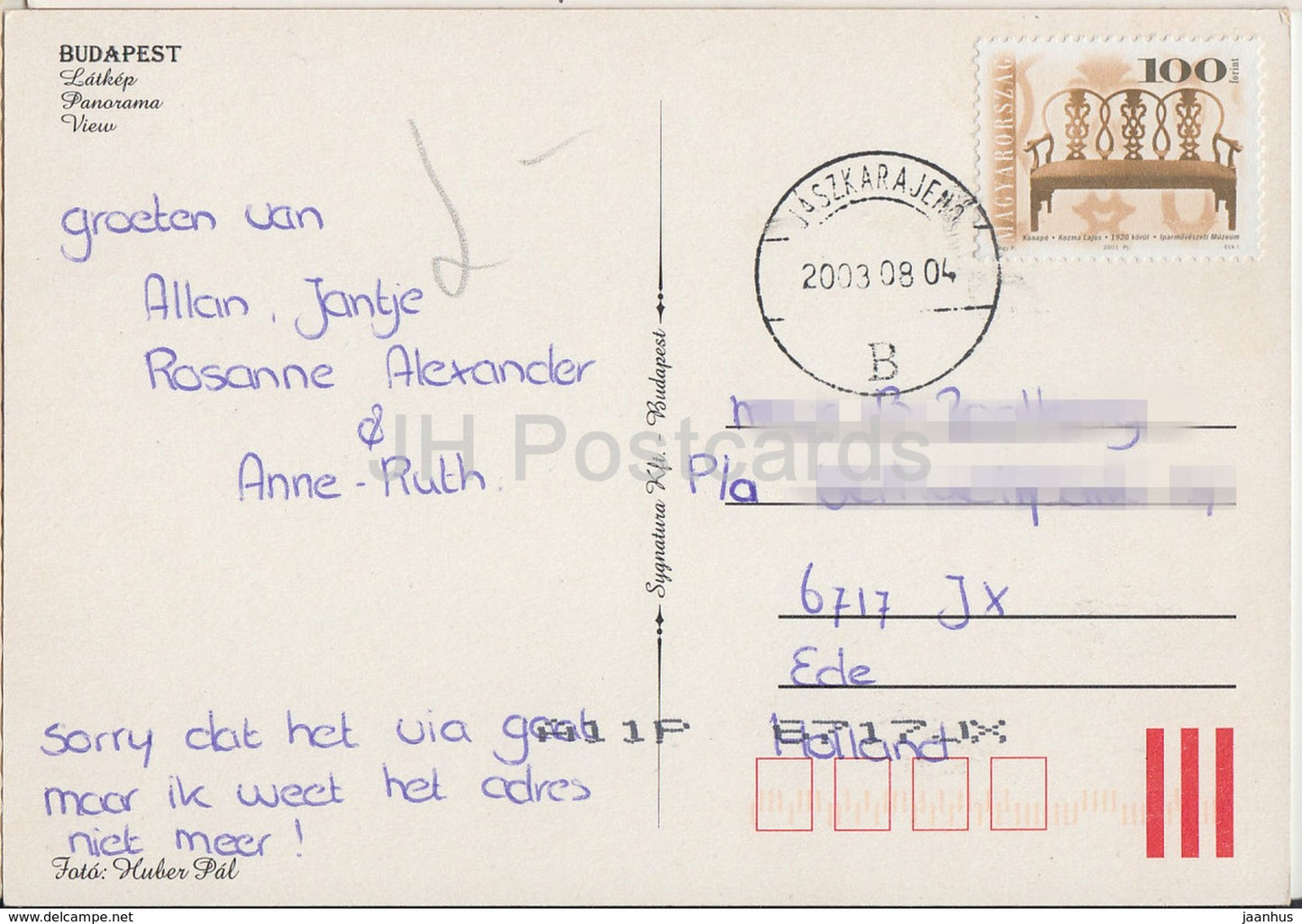 Budapest - vue - panorama - pont - colline du château - architecture - 2003 - Hongrie - utilisé