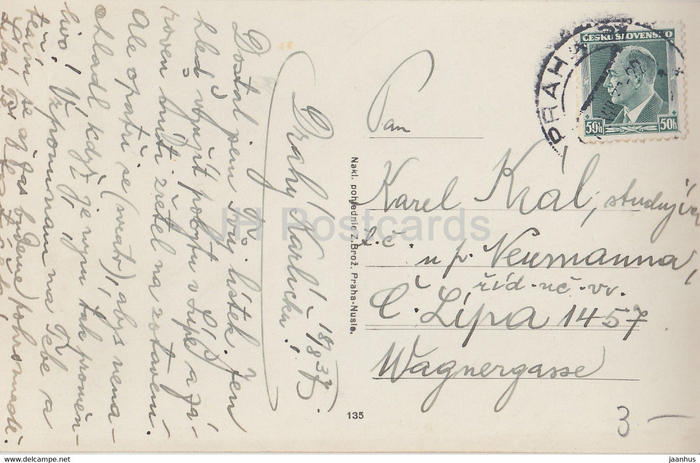 Praha - Prague - Staromestske namesti - old postcard - 1937 - Czechoslovakia - Czech Republic - used