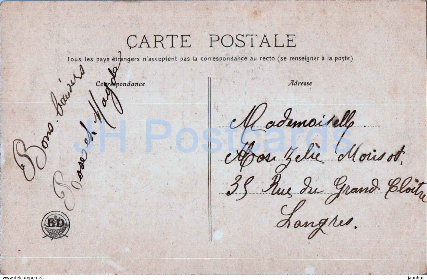 Chaumont - Vue Generale et Donjon - alte Postkarte - 1906 - Frankreich - gebraucht