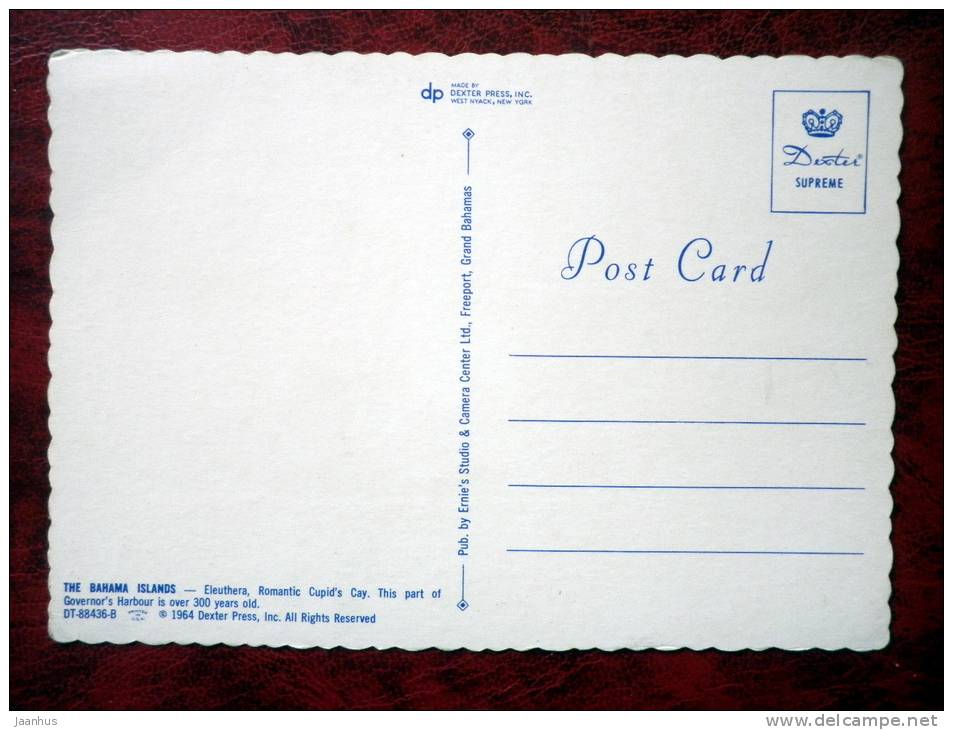 Nassau in the Bahamas - Romantic Cupid`s Cay , Eleuthera - 1964 - Bahamas - unused - JH Postcards